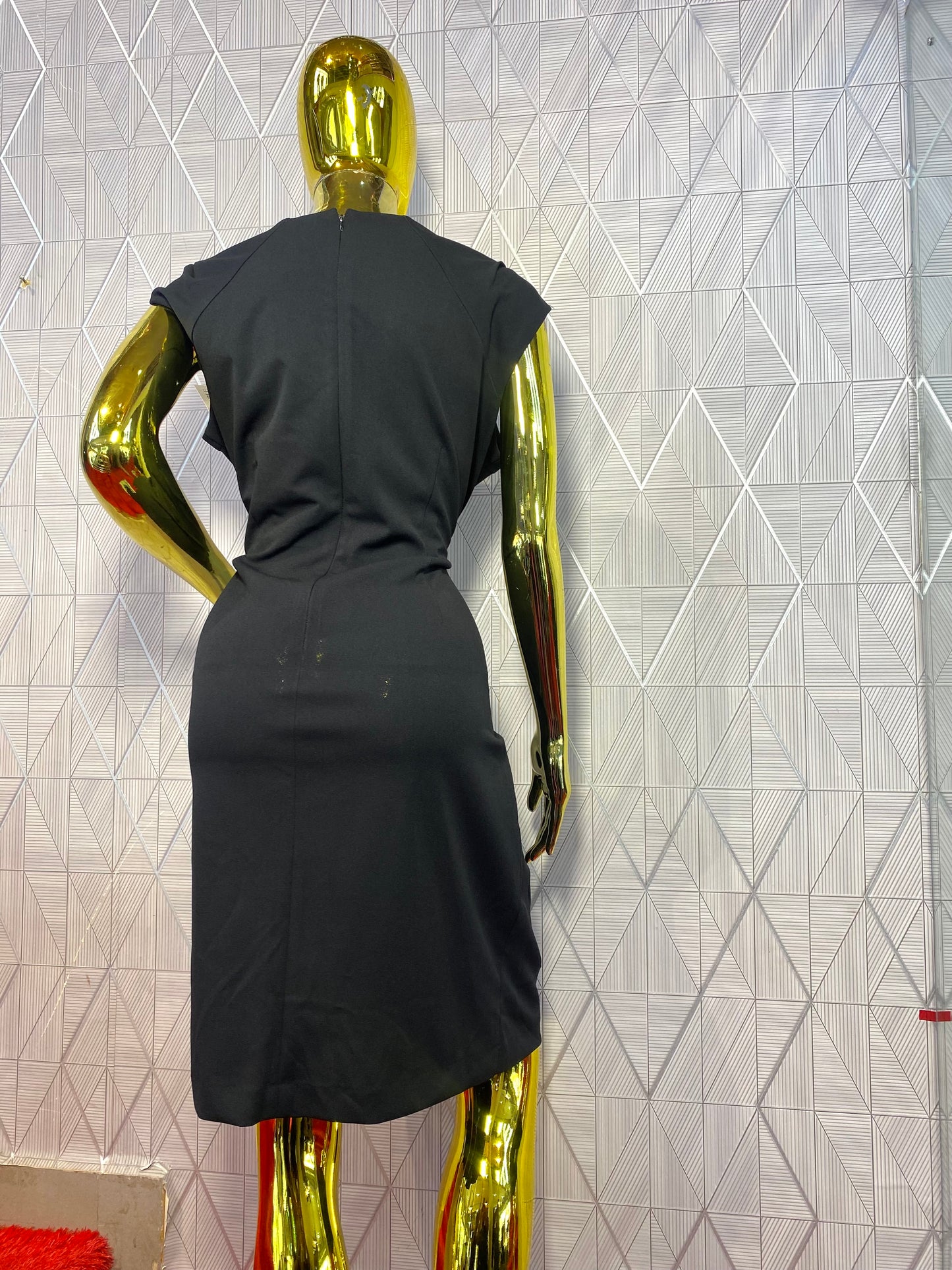CALVIN KLEIN MIDI DRESS (BLACK)