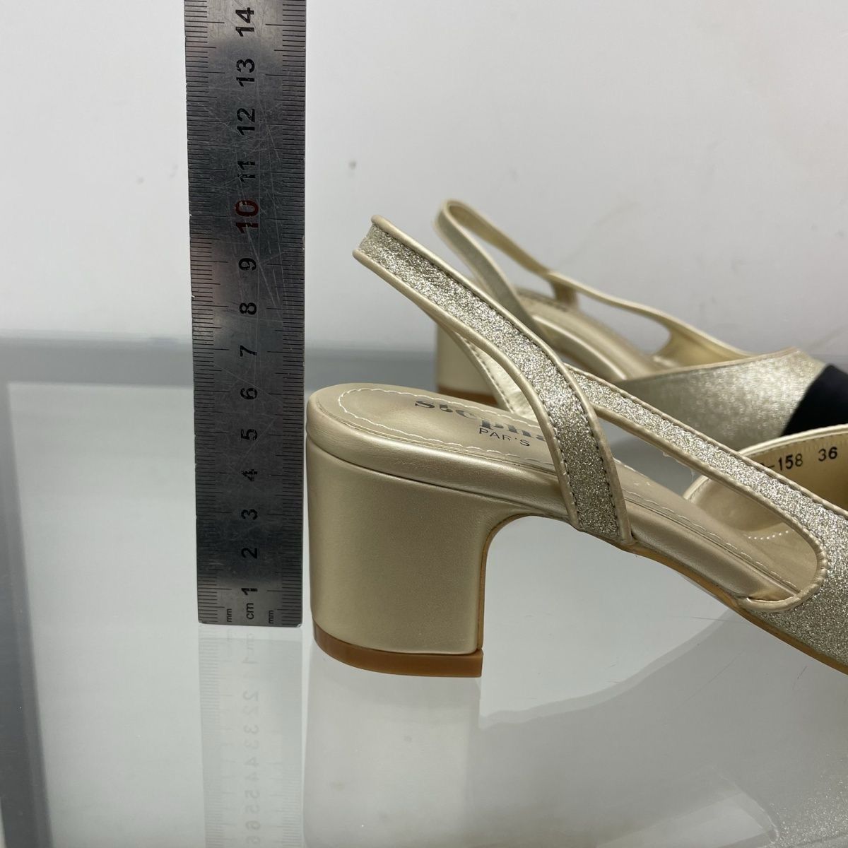 FN MIDI SHOE( BLACK AND GOLD)
