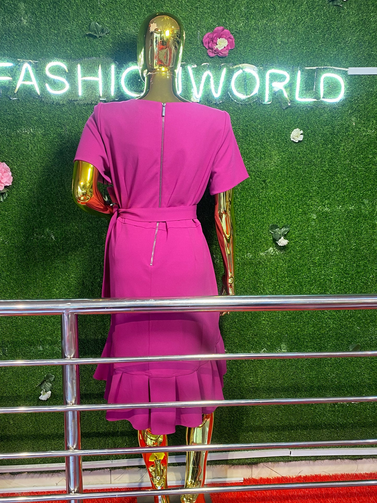 CALVIN KLEIN MIDI DRESS(PINK)