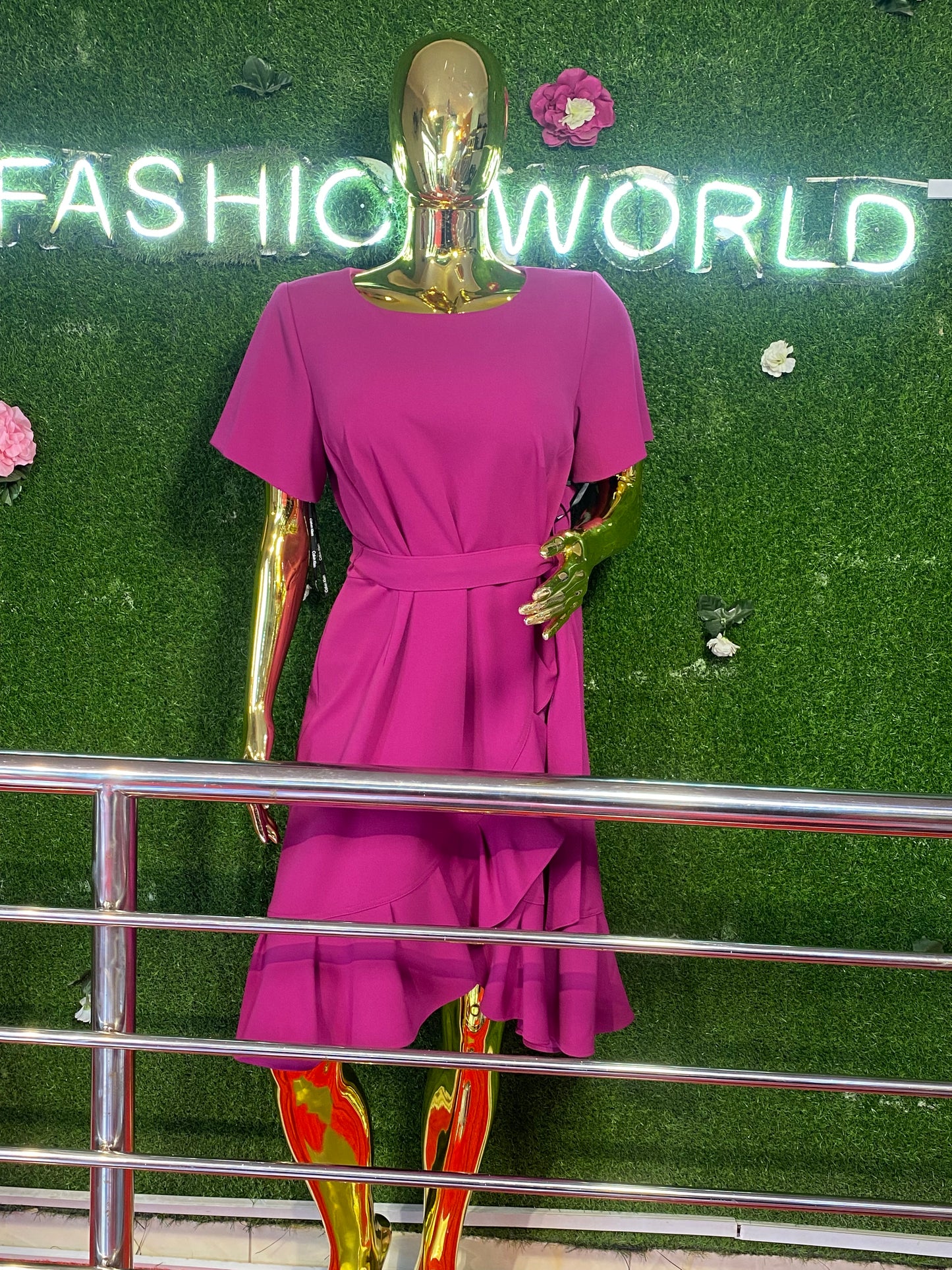 CALVIN KLEIN MIDI DRESS(PINK)