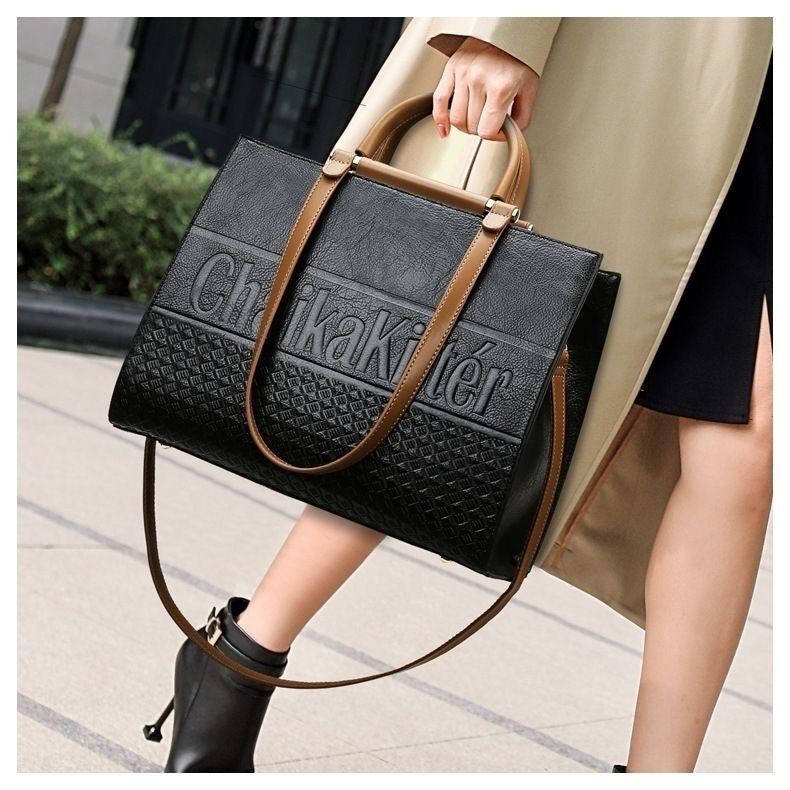 FN HANDBAG(BLACK/BROWN)