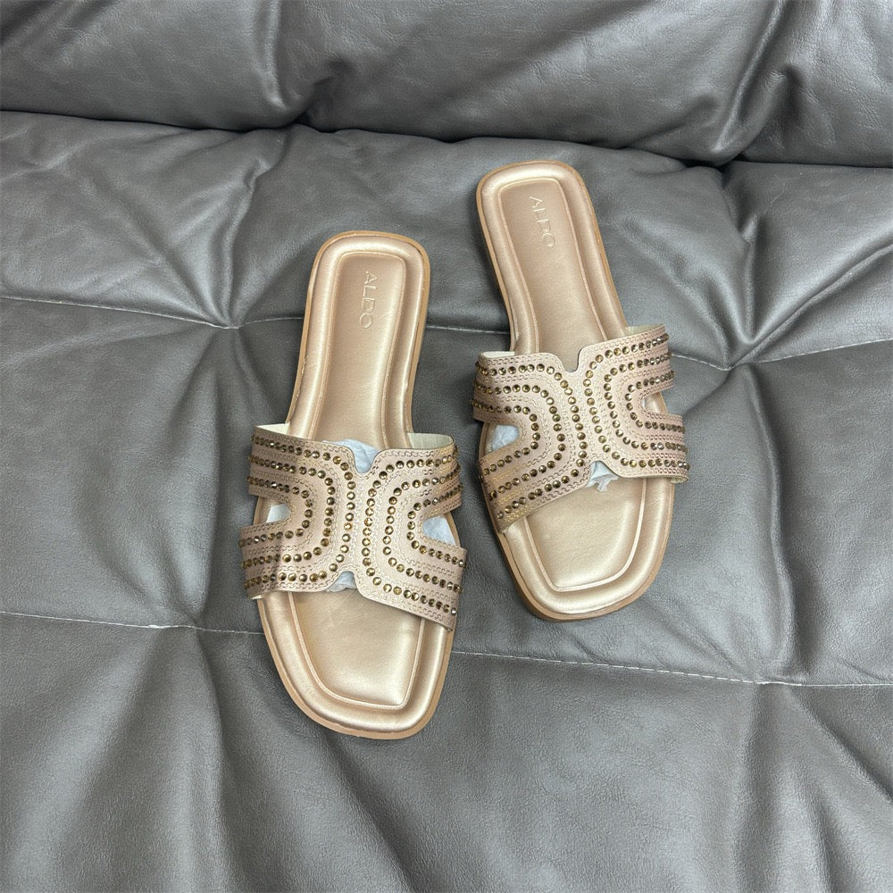 FN SLIPPERS (CHAMPAGNE GOLD)