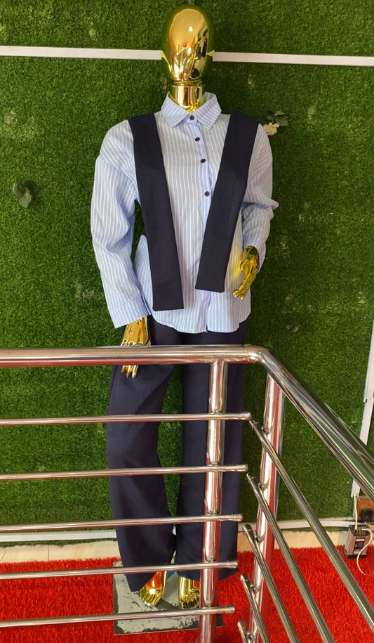 FN 2PCS PANT(NAVY BLUE)
