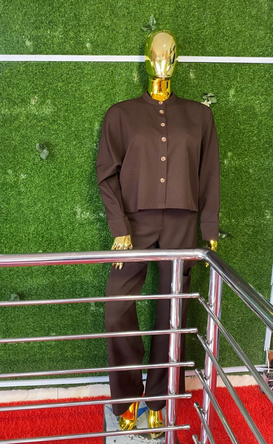 FN 2PICS PANT (COFFEE BROWN)